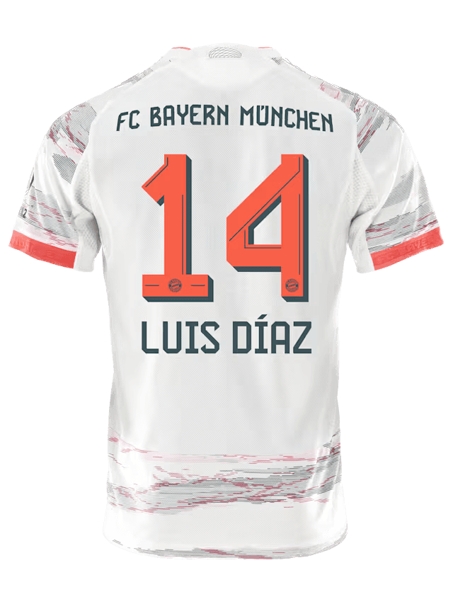 Bayern Munich 2025/26 LUIS DIAZ 14 Away Jersey