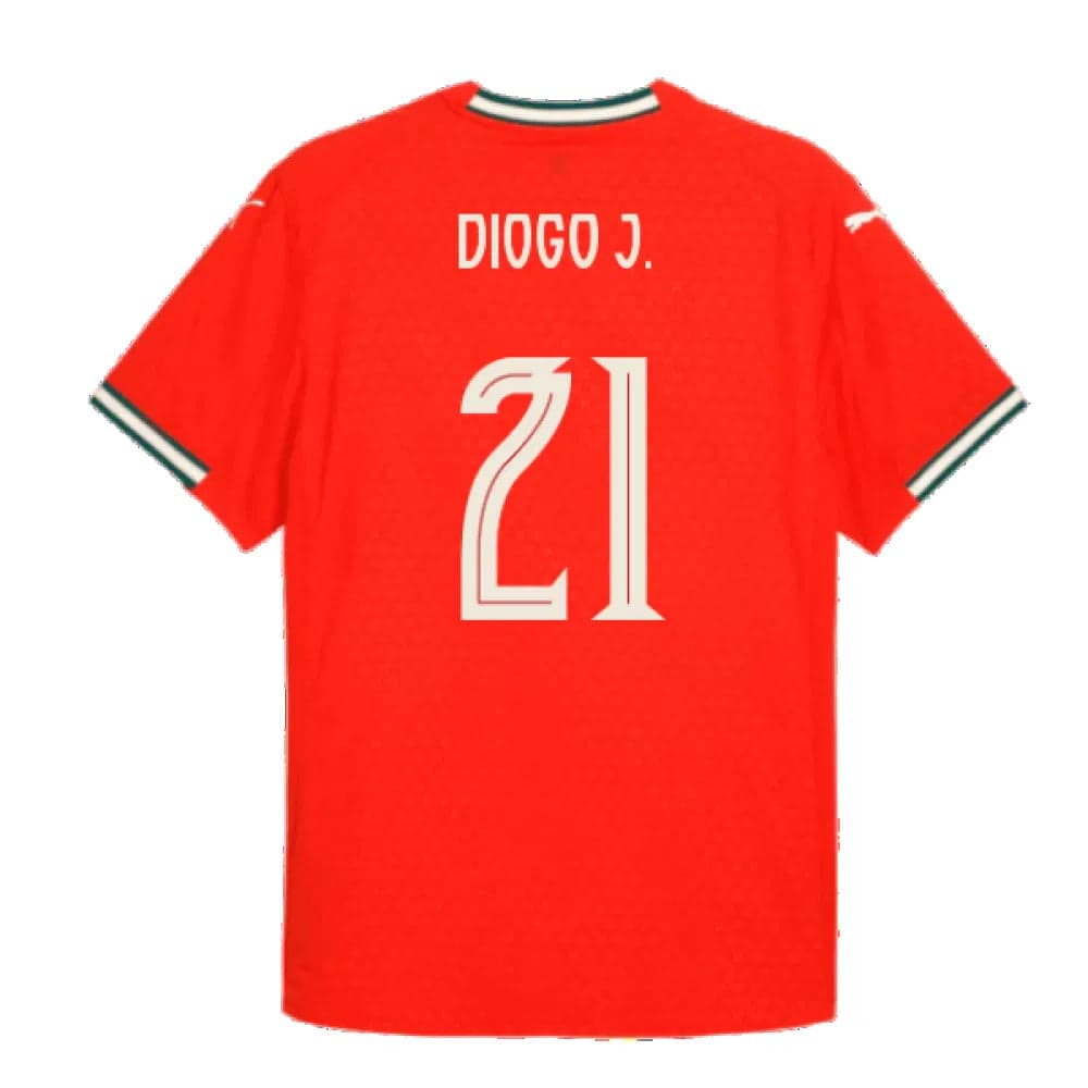 2025 Portugal Home Player Diogo Jota 21 Jersey styled preview