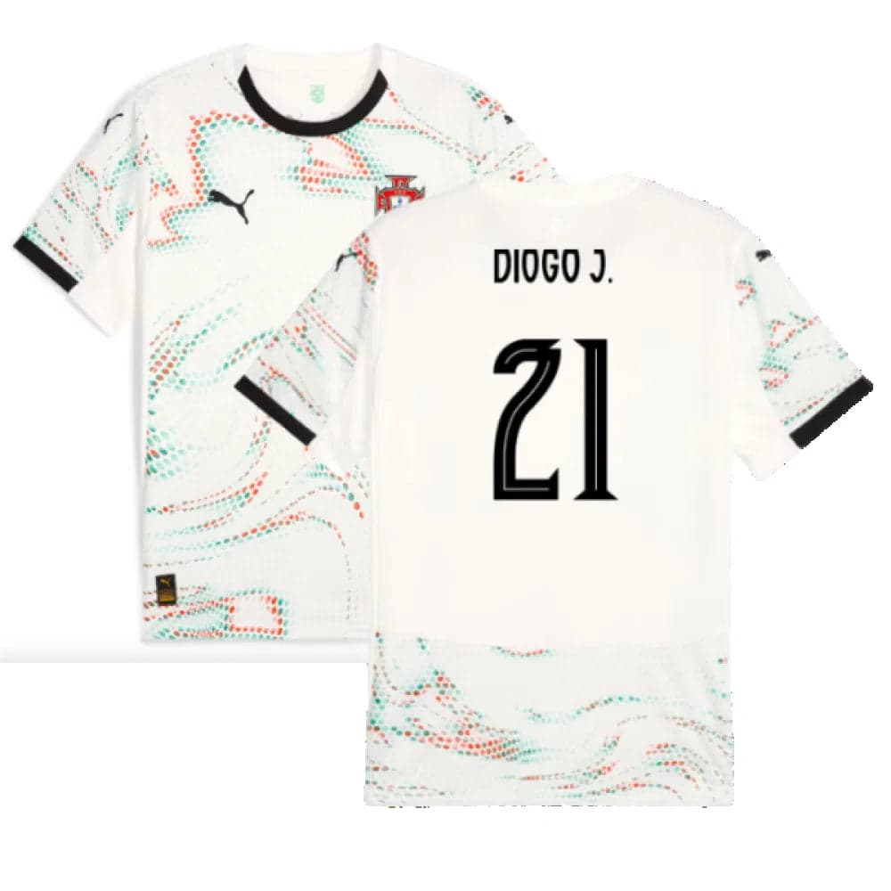2025 Portugal Away Player Diogo Jota 21 Jersey styled preview